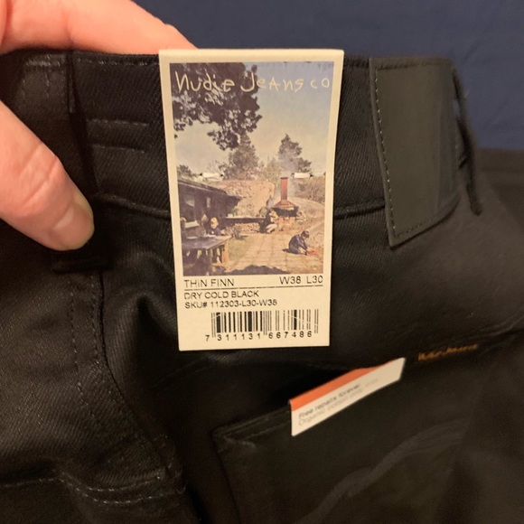 Brand new Dry Cold Black Thin Finn Nudie Jeans - Picture 3 of 4